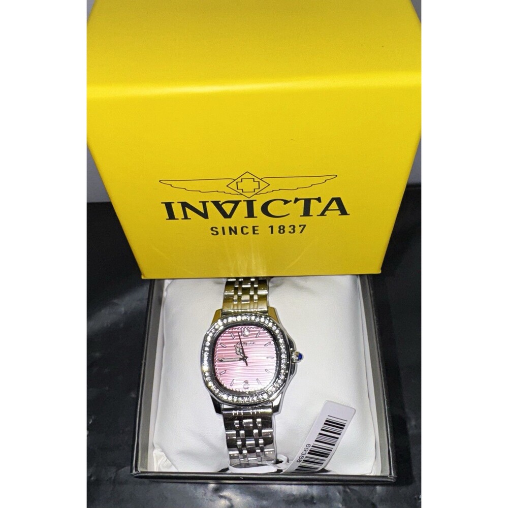 69388 Women’s Invicta Wildflower Ember Stainless Bracelet Pink Crystal Bezel